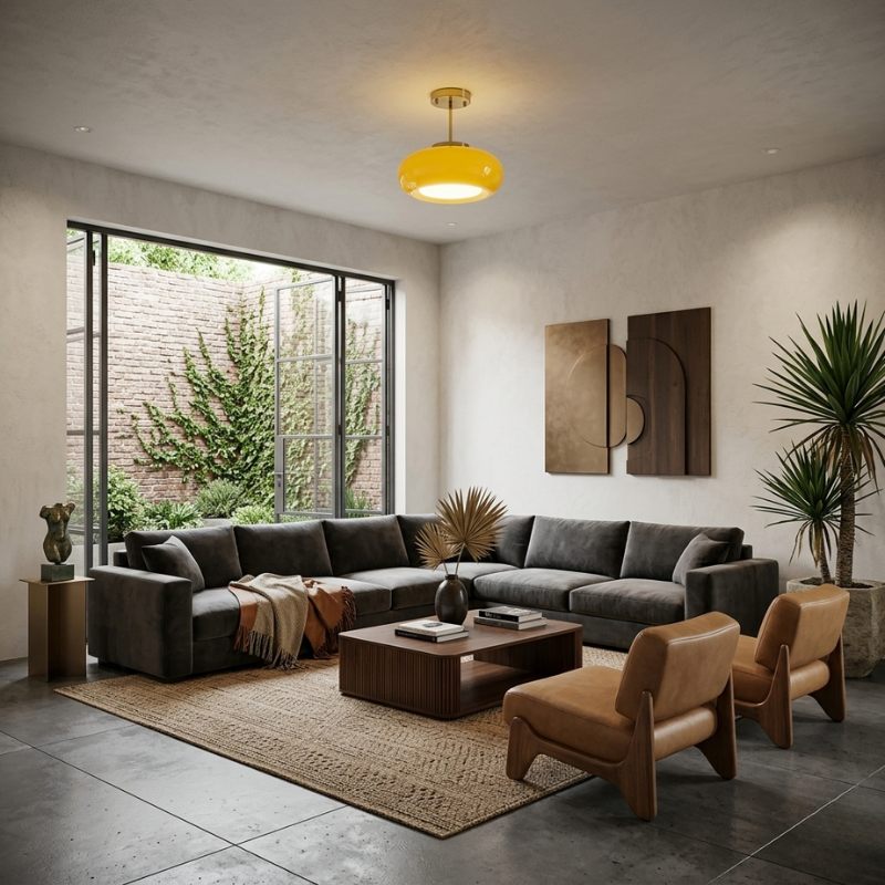 Lights & Brights Bauhaus Nordic LED Ceiling Pendant – Glass & Metal