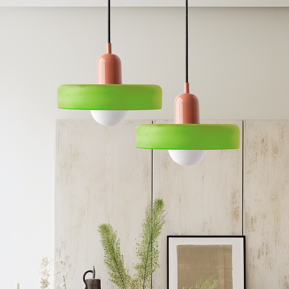 LIGHTS & BRIGHTS | Retro Glass Pendant Light – Plug-In for Kitchen Island & Dining Room