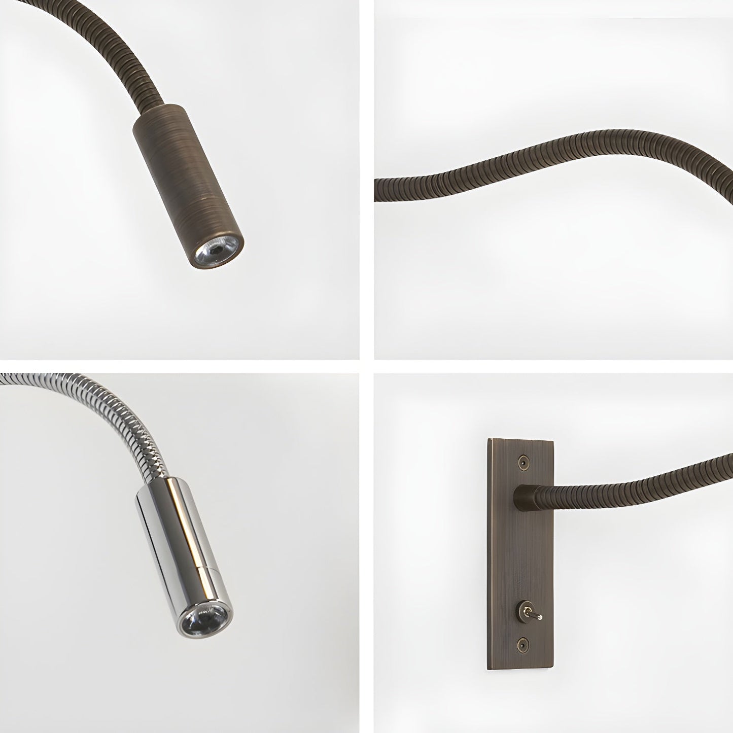 Lights & Brights Flexible Gooseneck Wall Reading Light