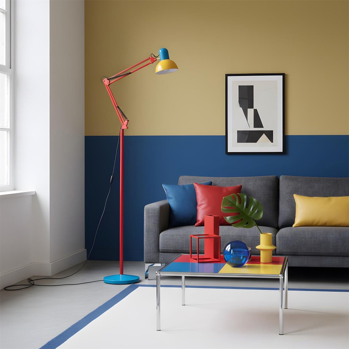 Lights & Brights Modern Adjustable Neck LED Floor Lamp – Metal