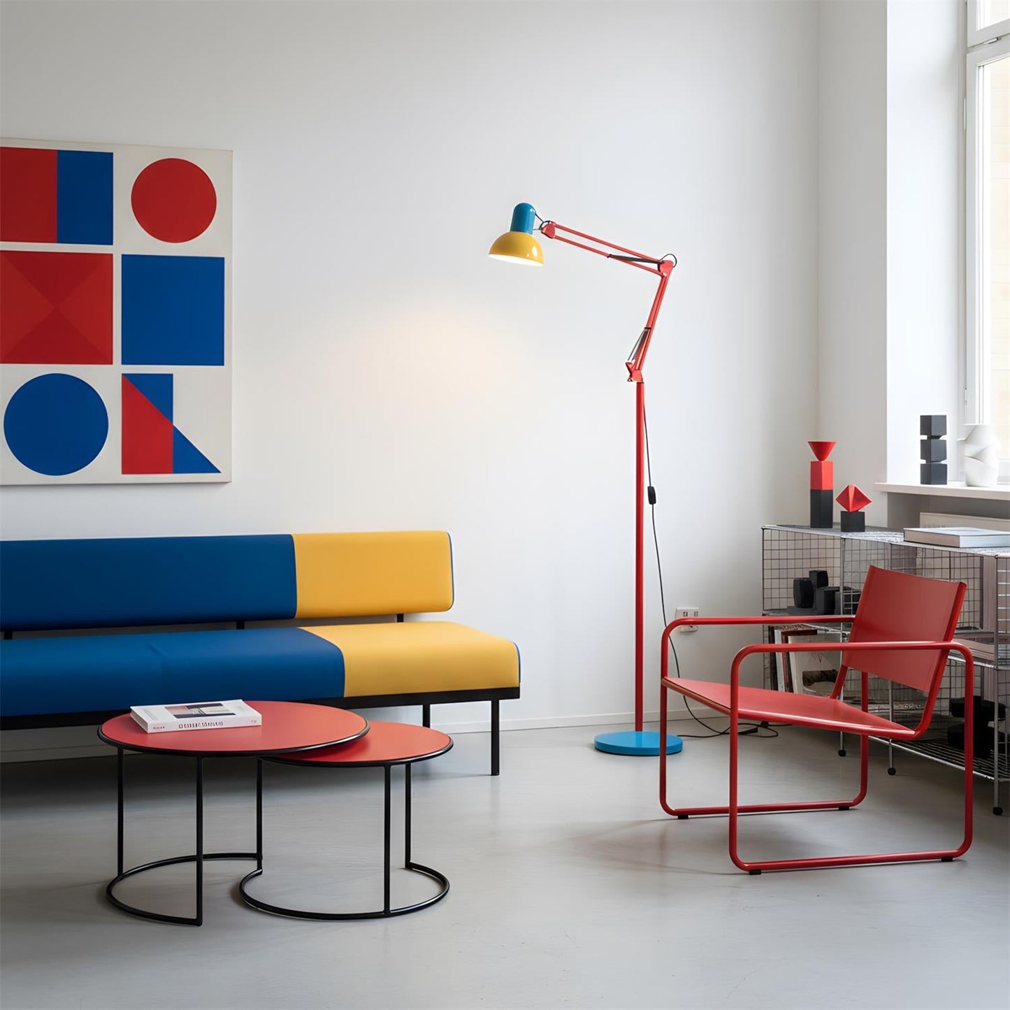 Lights & Brights Modern Adjustable Neck LED Floor Lamp – Metal