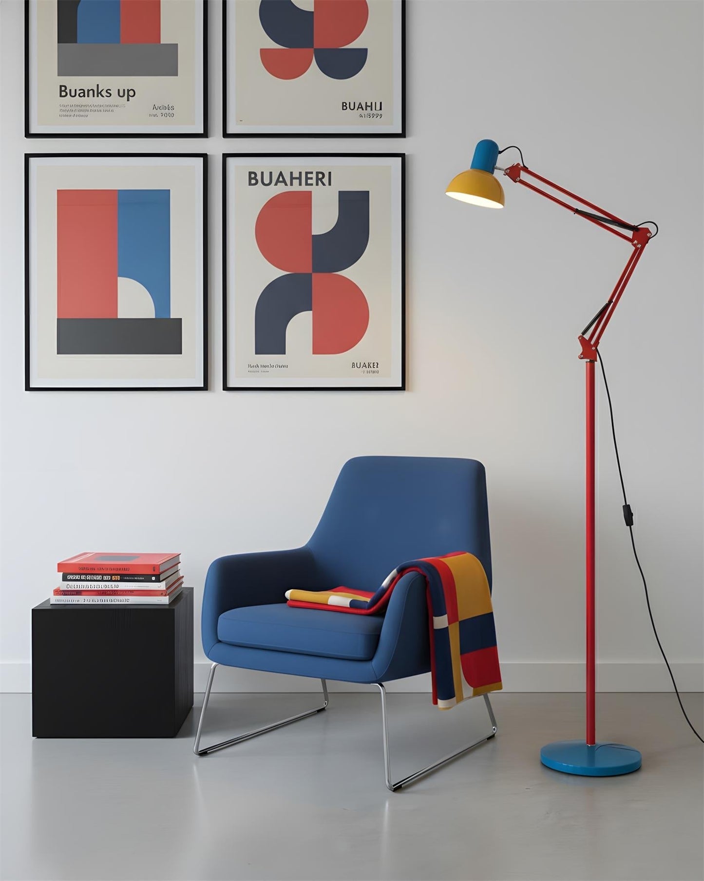 Lights & Brights Modern Adjustable Neck LED Floor Lamp – Metal