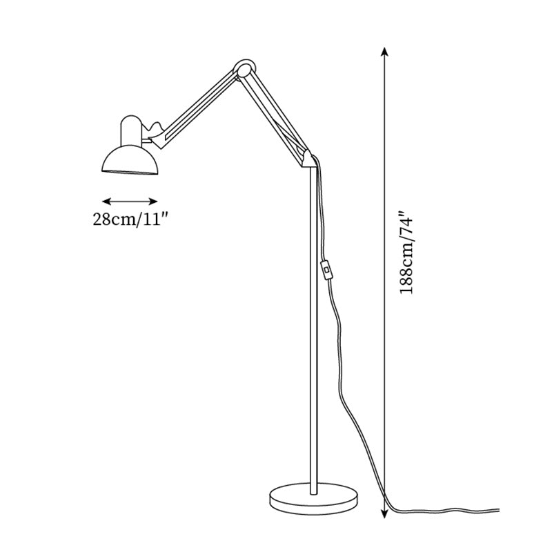 Lights & Brights Modern Adjustable Neck LED Floor Lamp – Metal