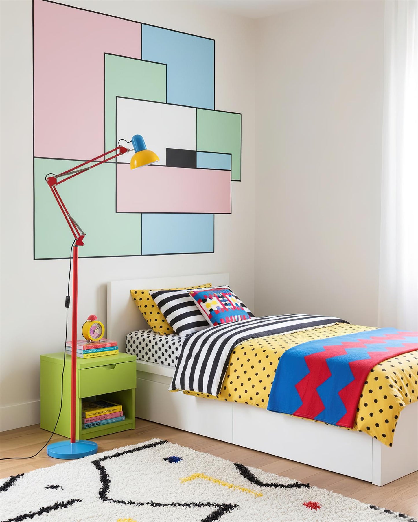 Lights & Brights Modern Adjustable Neck LED Floor Lamp – Metal