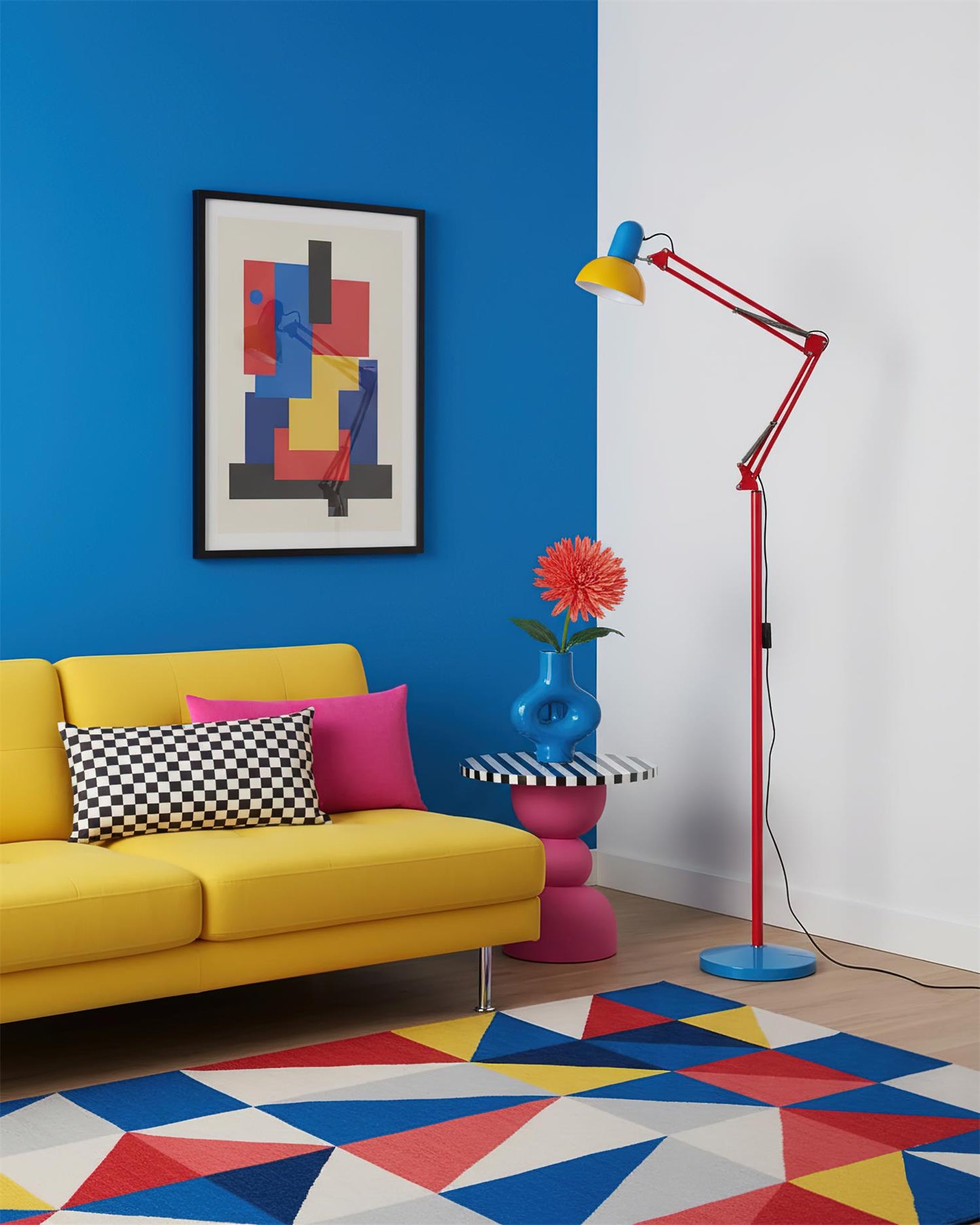 Lights & Brights Modern Adjustable Neck LED Floor Lamp – Metal