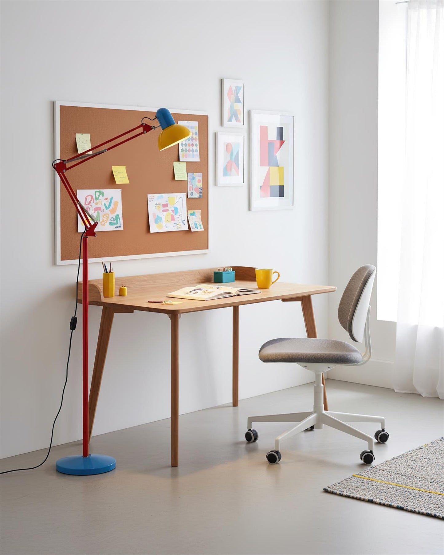 Lights & Brights Modern Adjustable Neck LED Floor Lamp – Metal