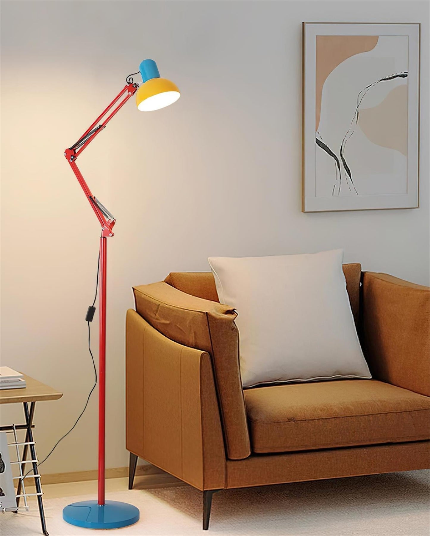 Lights & Brights Modern Adjustable Neck LED Floor Lamp – Metal