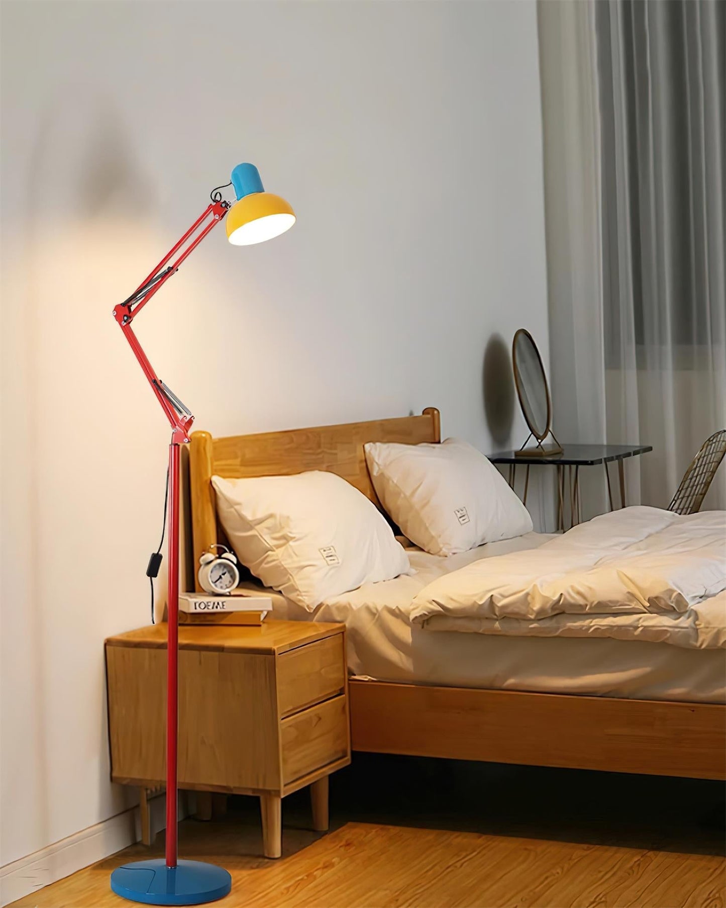 Lights & Brights Modern Adjustable Neck LED Floor Lamp – Metal