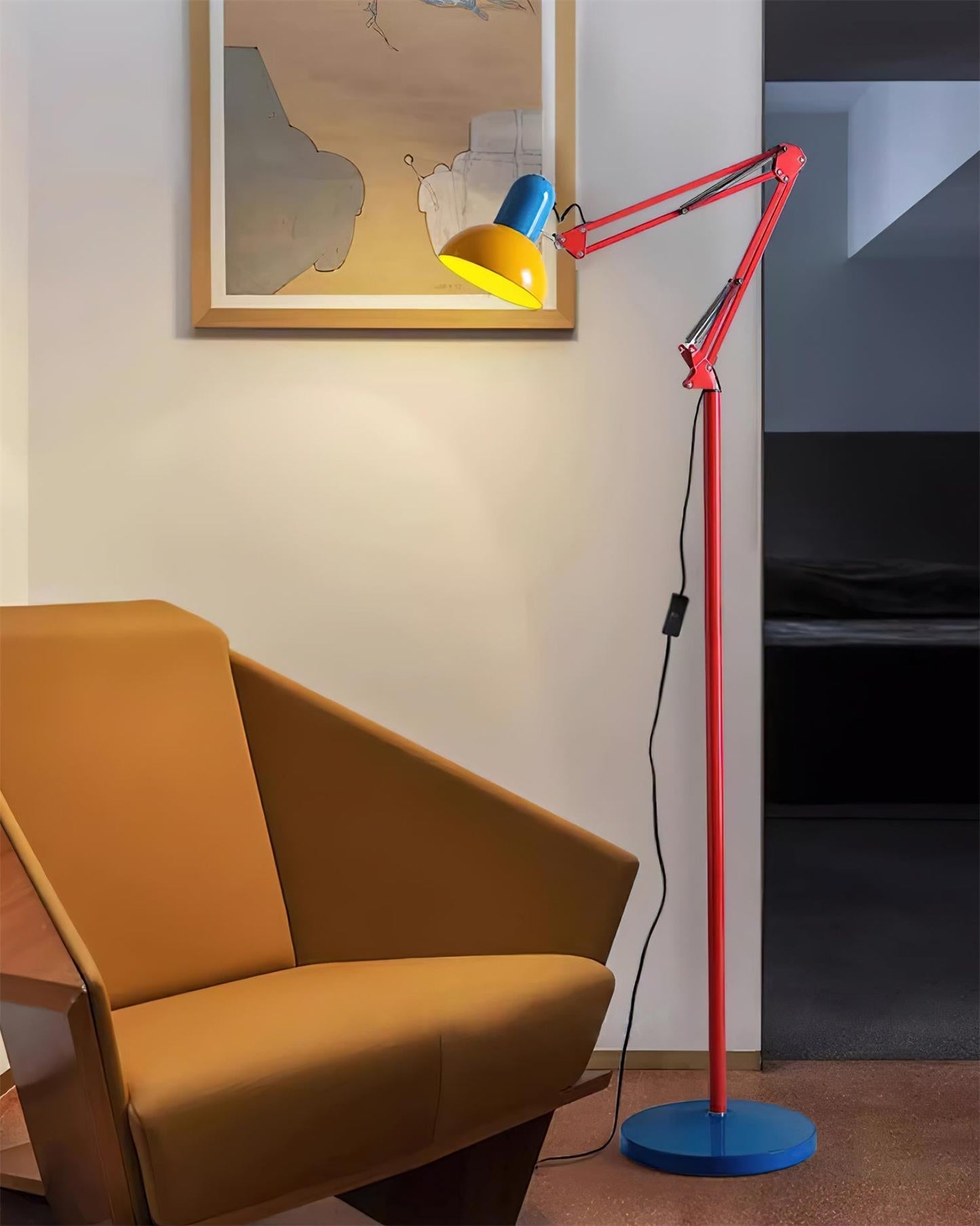 Lights & Brights Modern Adjustable Neck LED Floor Lamp – Metal