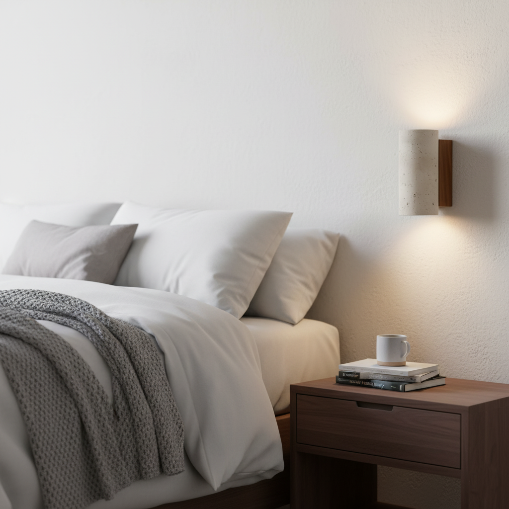 Lights & Brights Japandi Travertine Stone Wall Light – Up & Down