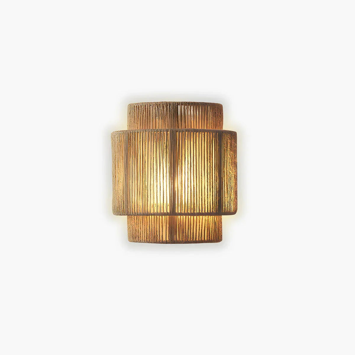 Lights & Brights Boho Woven Rope LED Wall Light – Natural Fiber