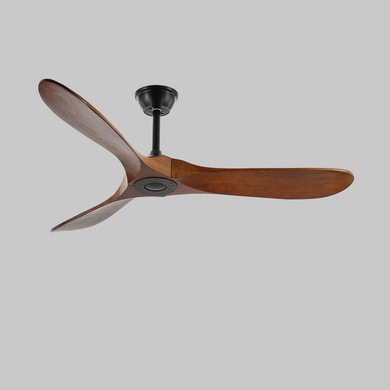 Lights & Brights Modern Remote-Controlled Ceiling Fan – Wood Blades & Metal