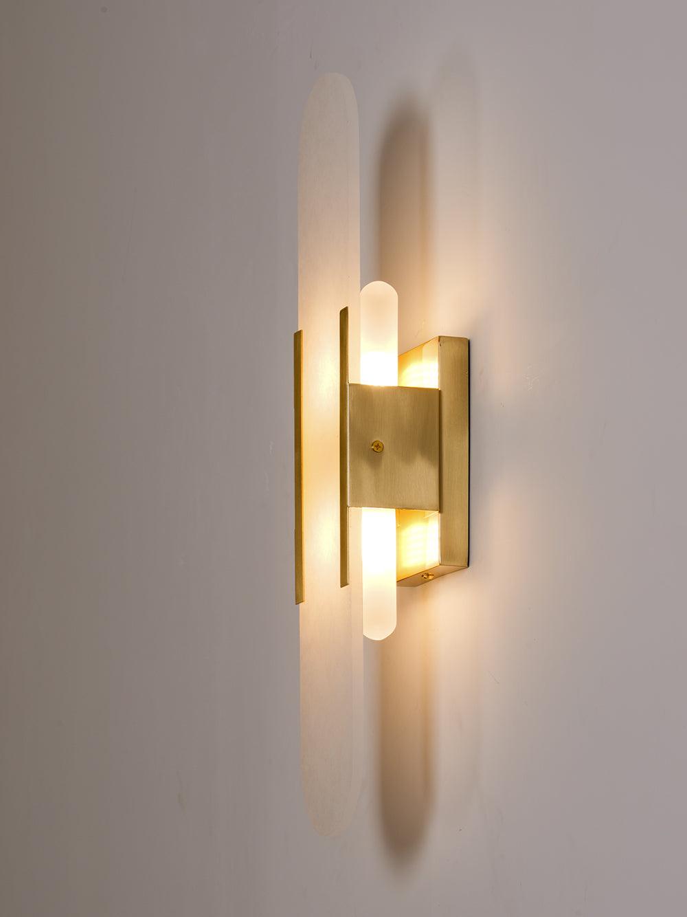 Lights & Brights Vertical Alabaster Stone Wall Sconce – Metal & Stone