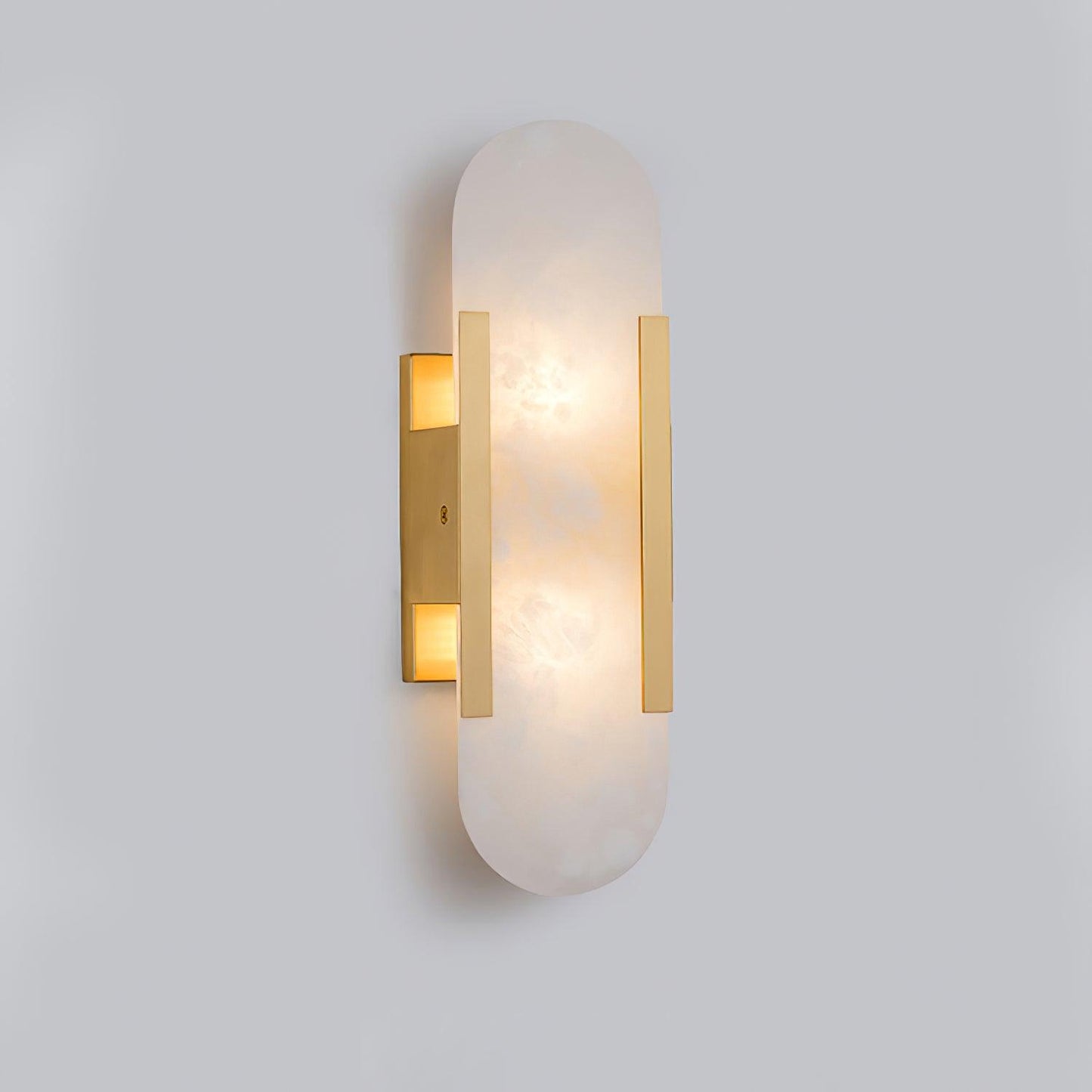 Lights & Brights Vertical Alabaster Stone Wall Sconce – Metal & Stone