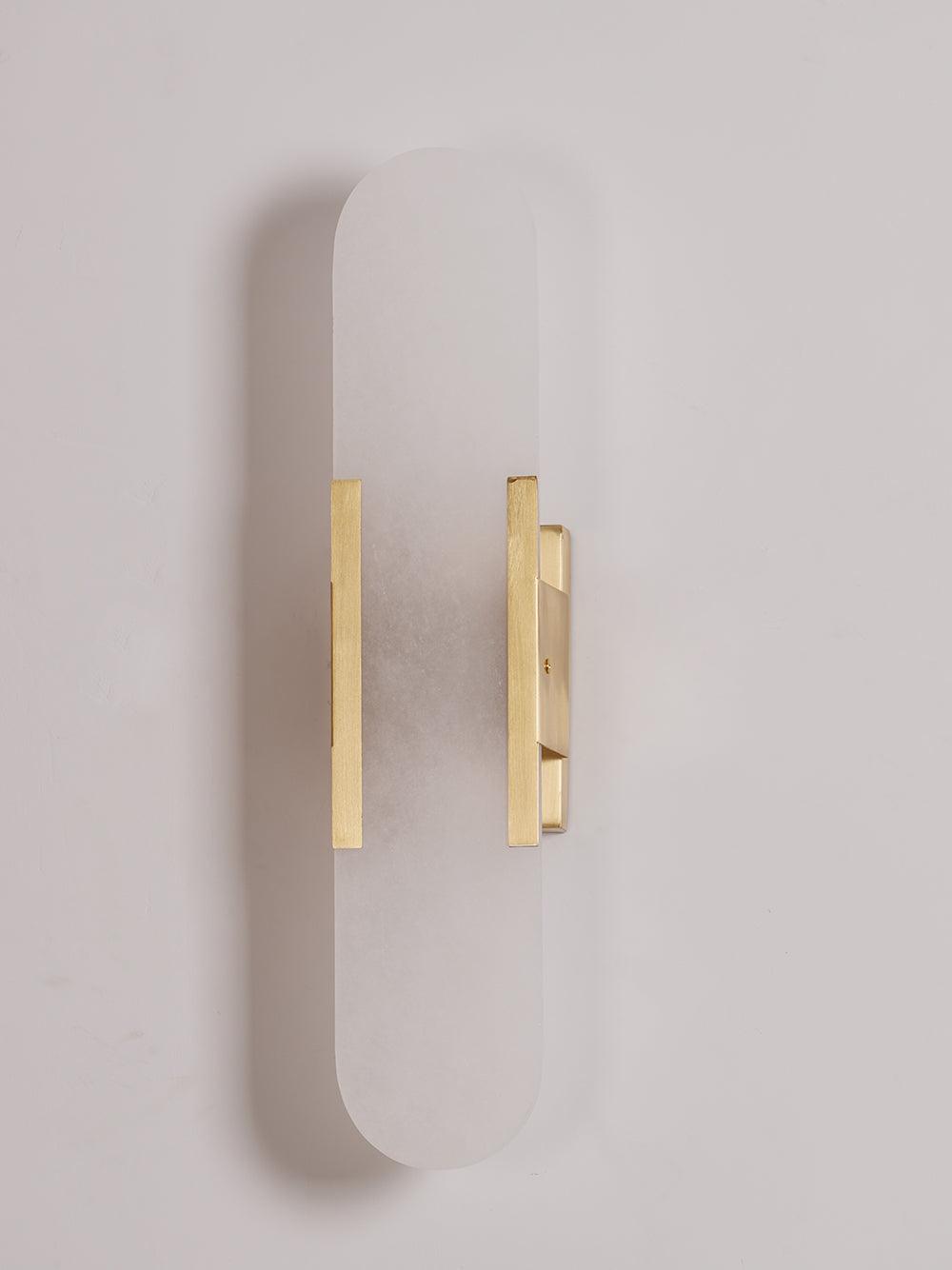 Lights & Brights Vertical Alabaster Stone Wall Sconce – Metal & Stone