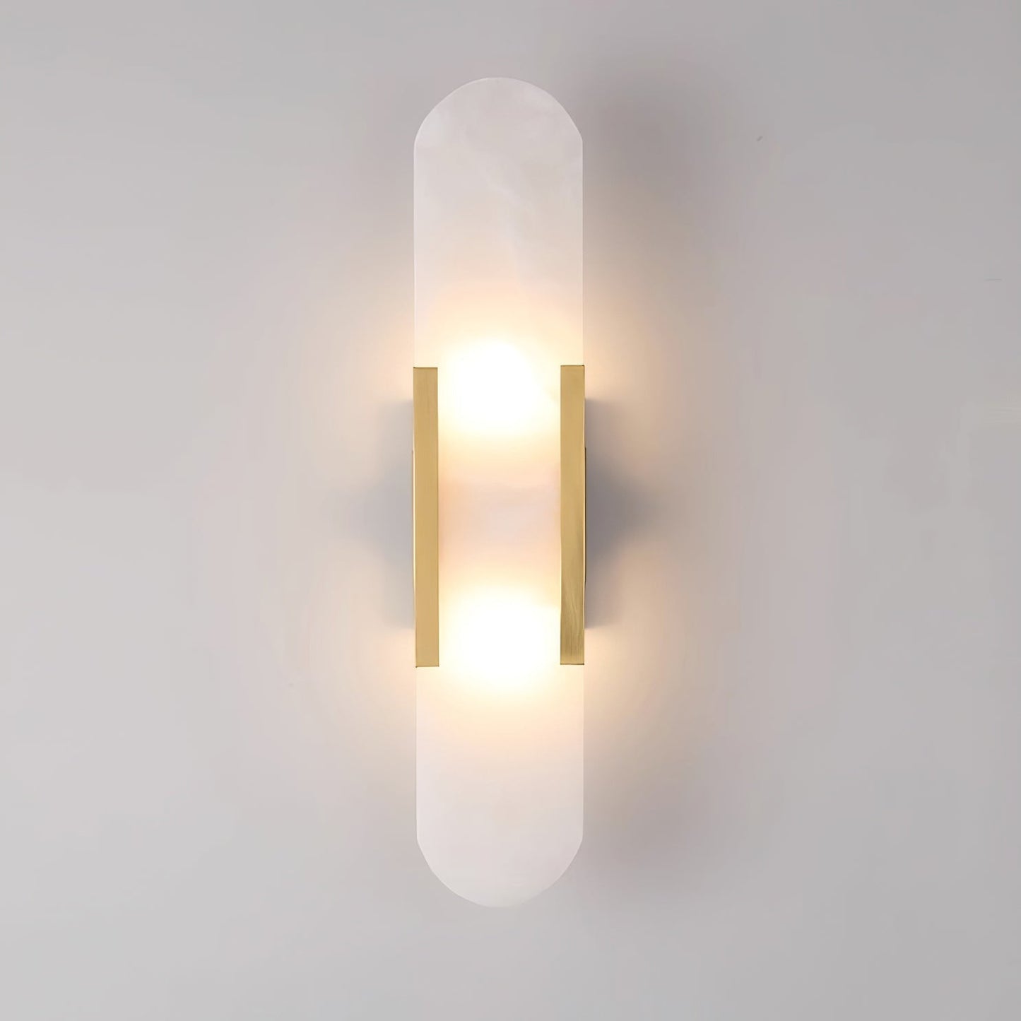 Lights & Brights Vertical Alabaster Stone Wall Sconce – Metal & Stone