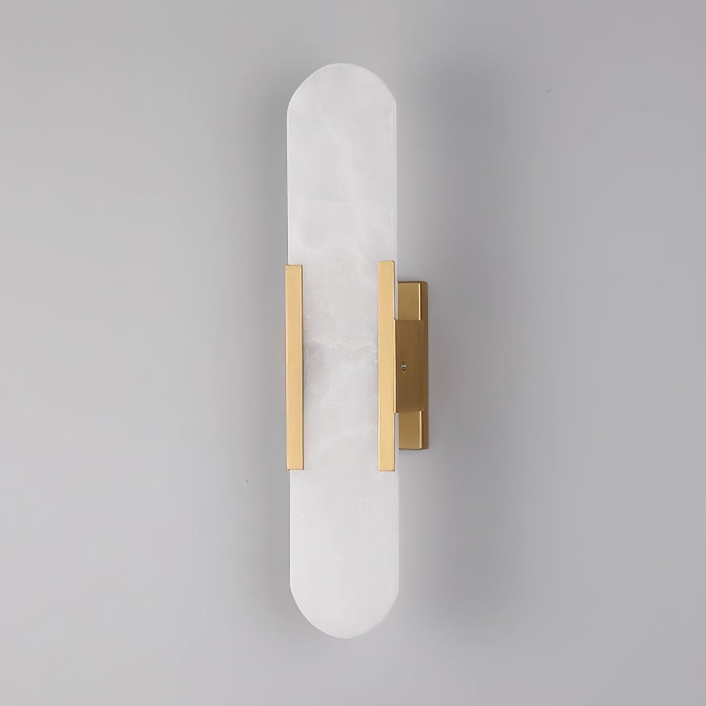 Lights & Brights Vertical Alabaster Stone Wall Sconce – Metal & Stone