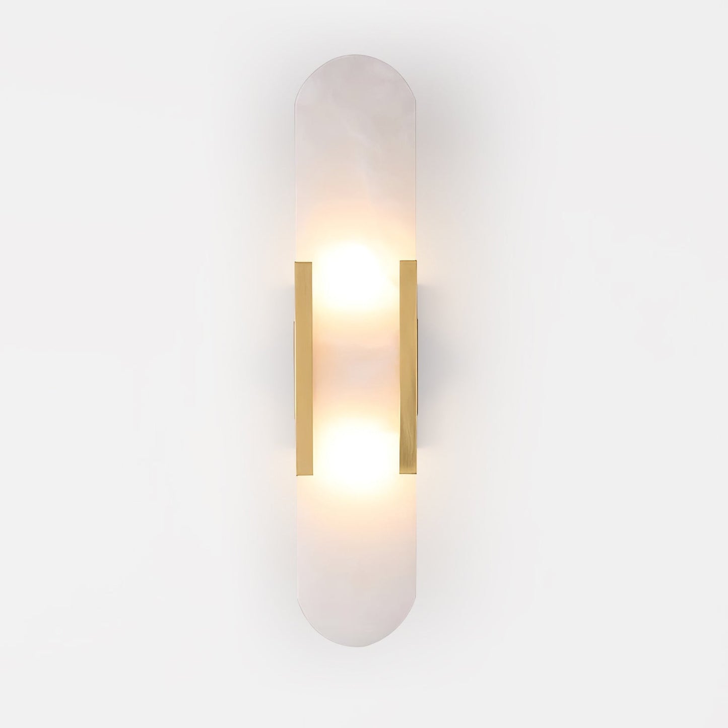 Lights & Brights Vertical Alabaster Stone Wall Sconce – Metal & Stone