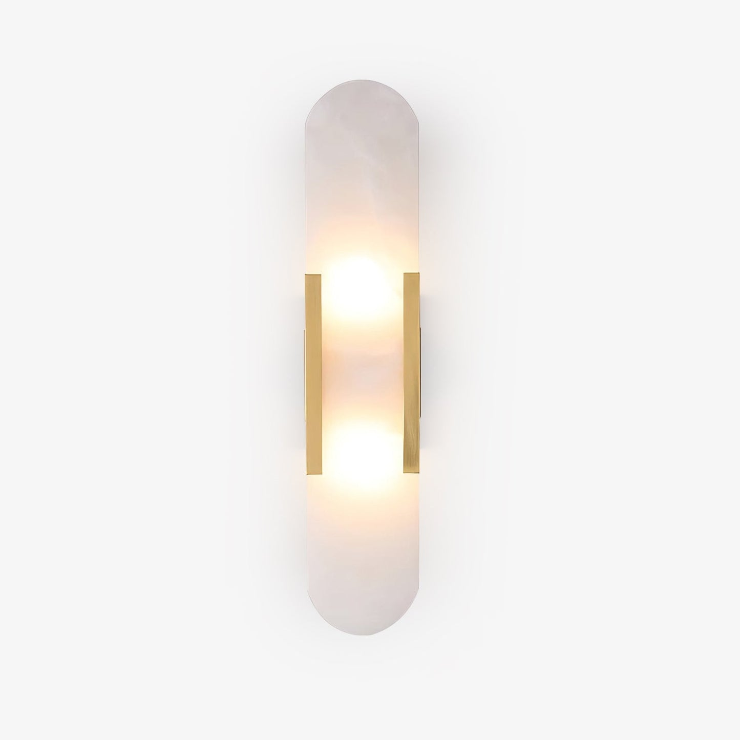 Lights & Brights Vertical Alabaster Stone Wall Sconce – Metal & Stone
