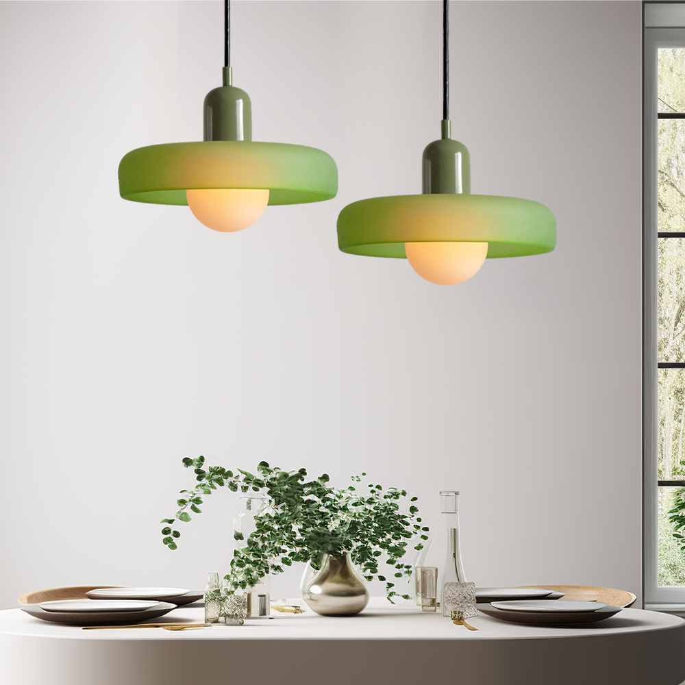 LIGHTS & BRIGHTS | Retro Glass Pendant Light – Plug-In for Kitchen Island & Dining Room