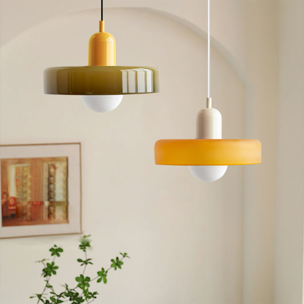 LIGHTS & BRIGHTS | Retro Glass Pendant Light – Plug-In for Kitchen Island & Dining Room
