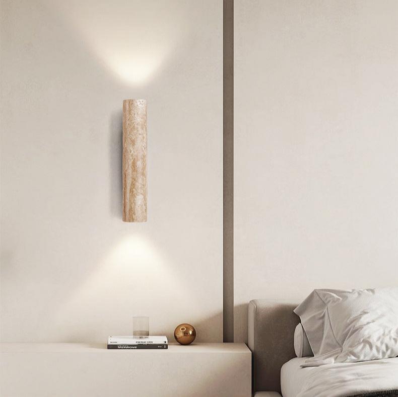 Lights & Brights Japandi Travertine Stone Wall Light – Up & Down