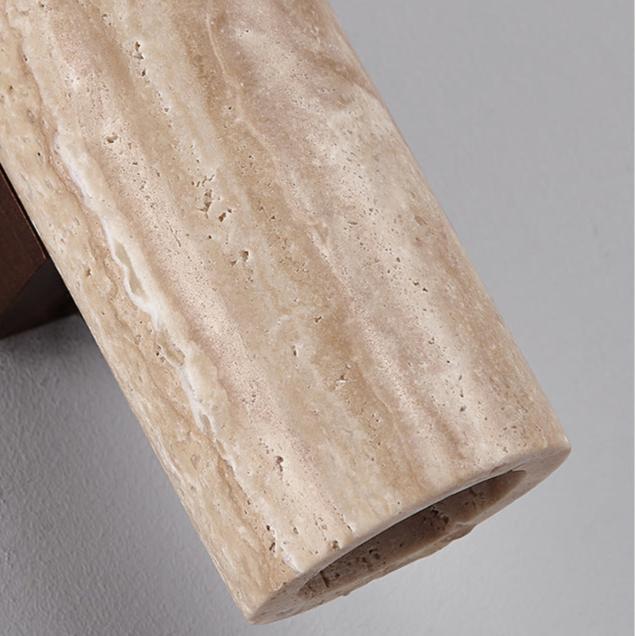 Lights & Brights Japandi Travertine Stone Wall Light – Up & Down