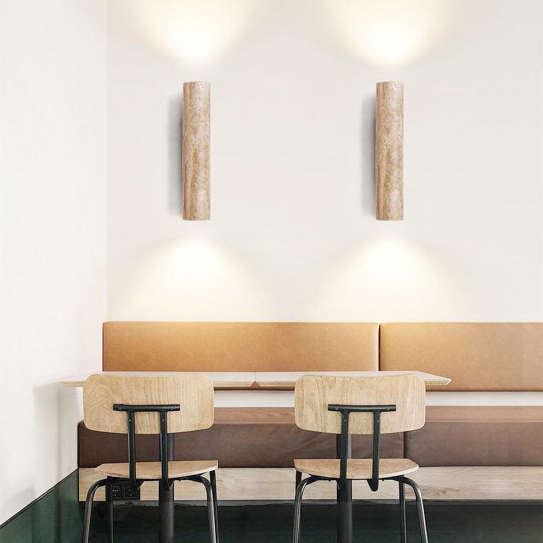 Lights & Brights Japandi Travertine Stone Wall Light – Up & Down