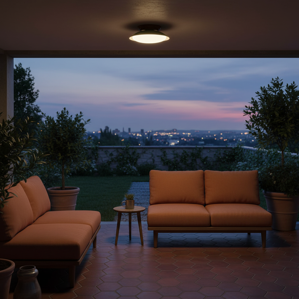 LIGHTS & BRIGHTS | Mid-Century Green LED Ceiling Light
