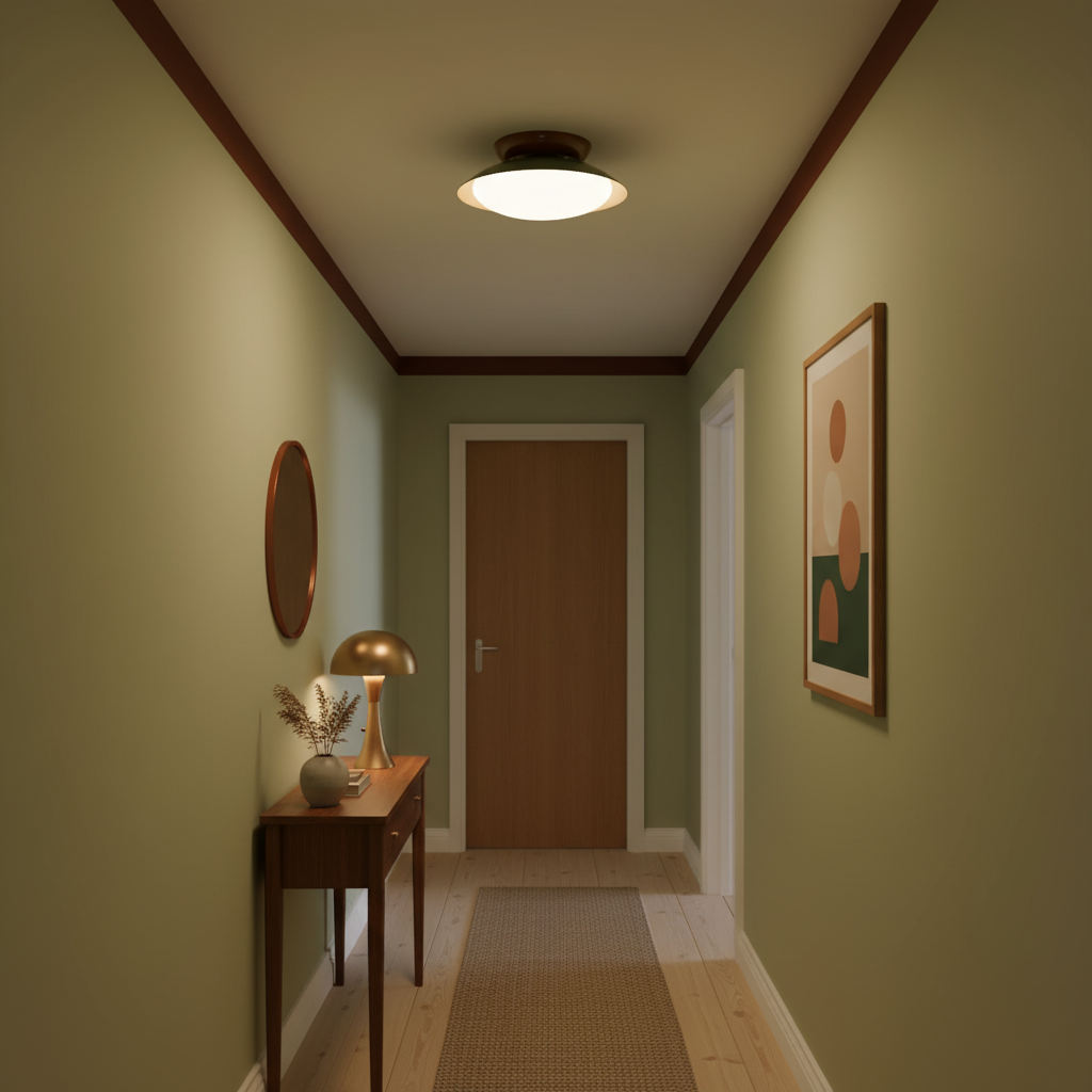 LIGHTS & BRIGHTS | Mid-Century Green LED Ceiling Light