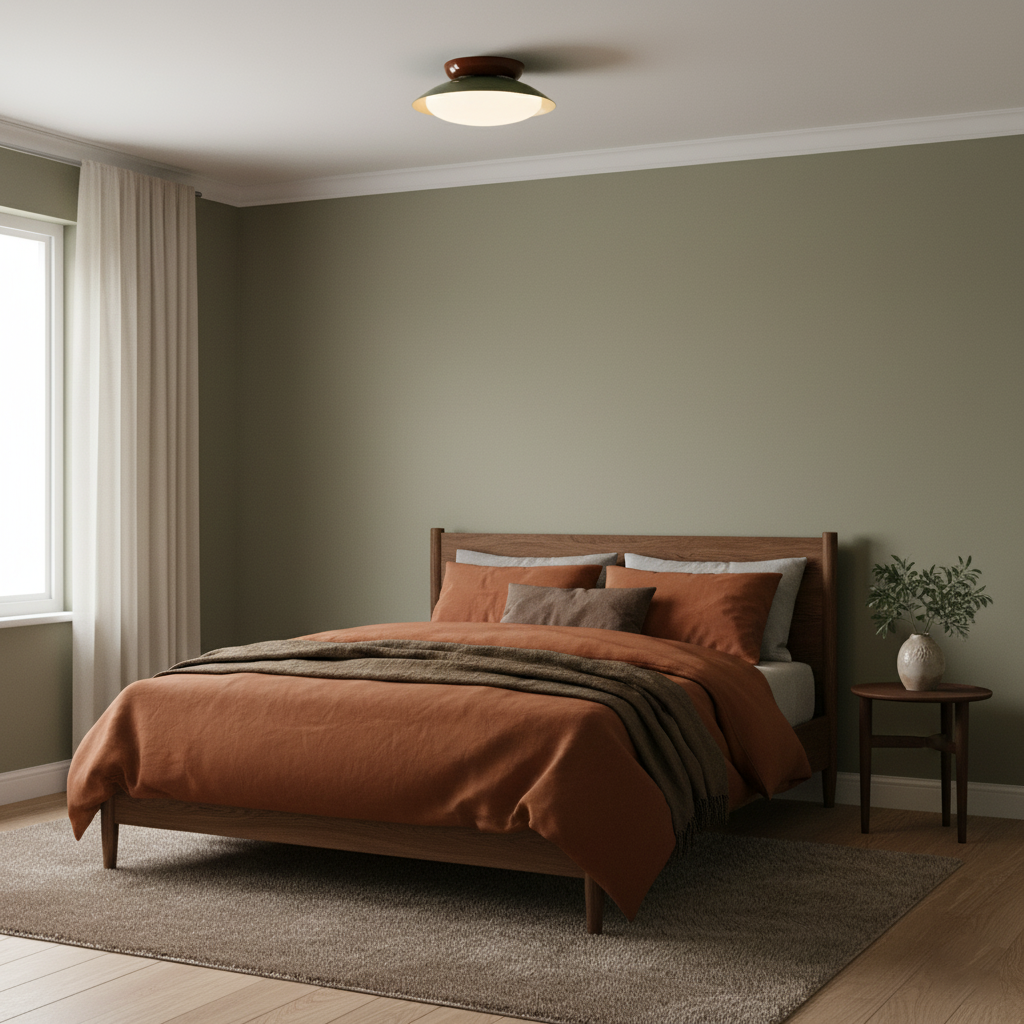 LIGHTS & BRIGHTS | Mid-Century Green LED Ceiling Light