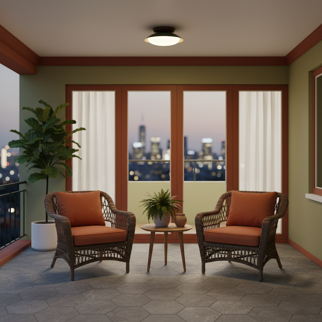 LIGHTS & BRIGHTS | Mid-Century Green LED Ceiling Light
