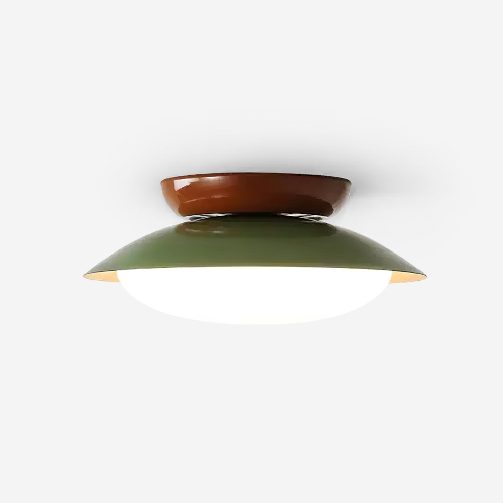 LIGHTS & BRIGHTS | Mid-Century Green LED Ceiling Light