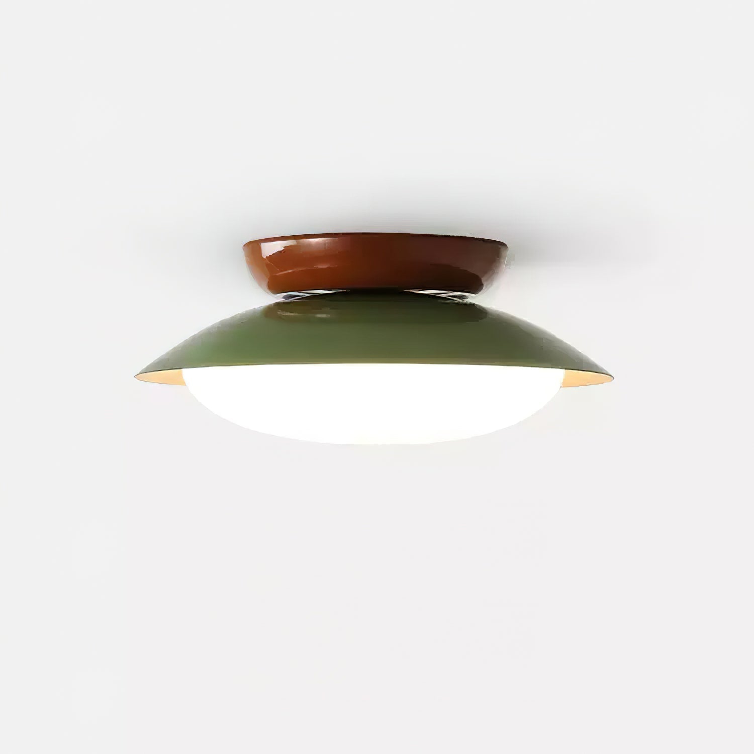 LIGHTS & BRIGHTS | Mid-Century Green LED Ceiling Light