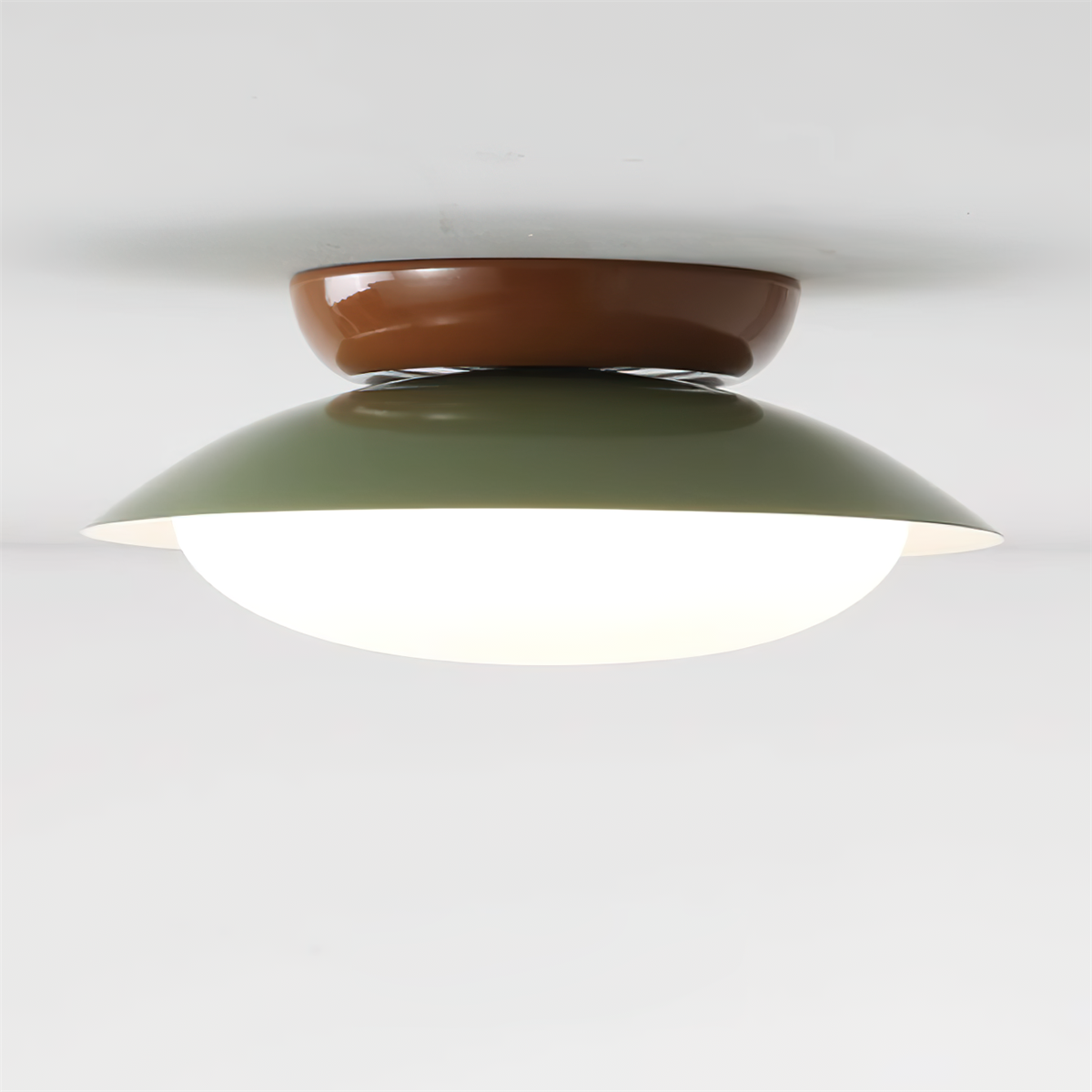 LIGHTS & BRIGHTS | Mid-Century Green LED Ceiling Light