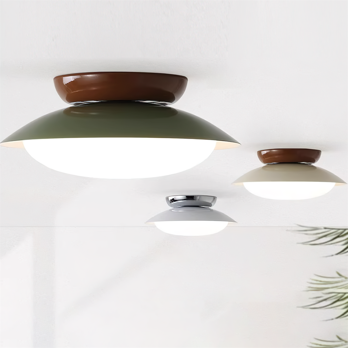 LIGHTS & BRIGHTS | Mid-Century Green LED Ceiling Light