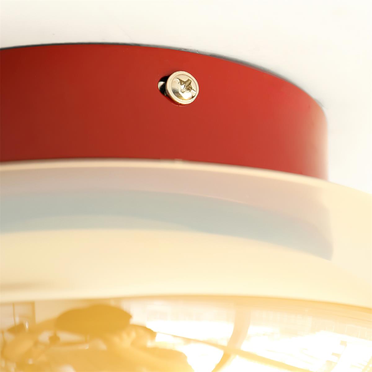 Lights & Brights Luxe Cognac Glass Flush Ceiling Light – Metal & Glass