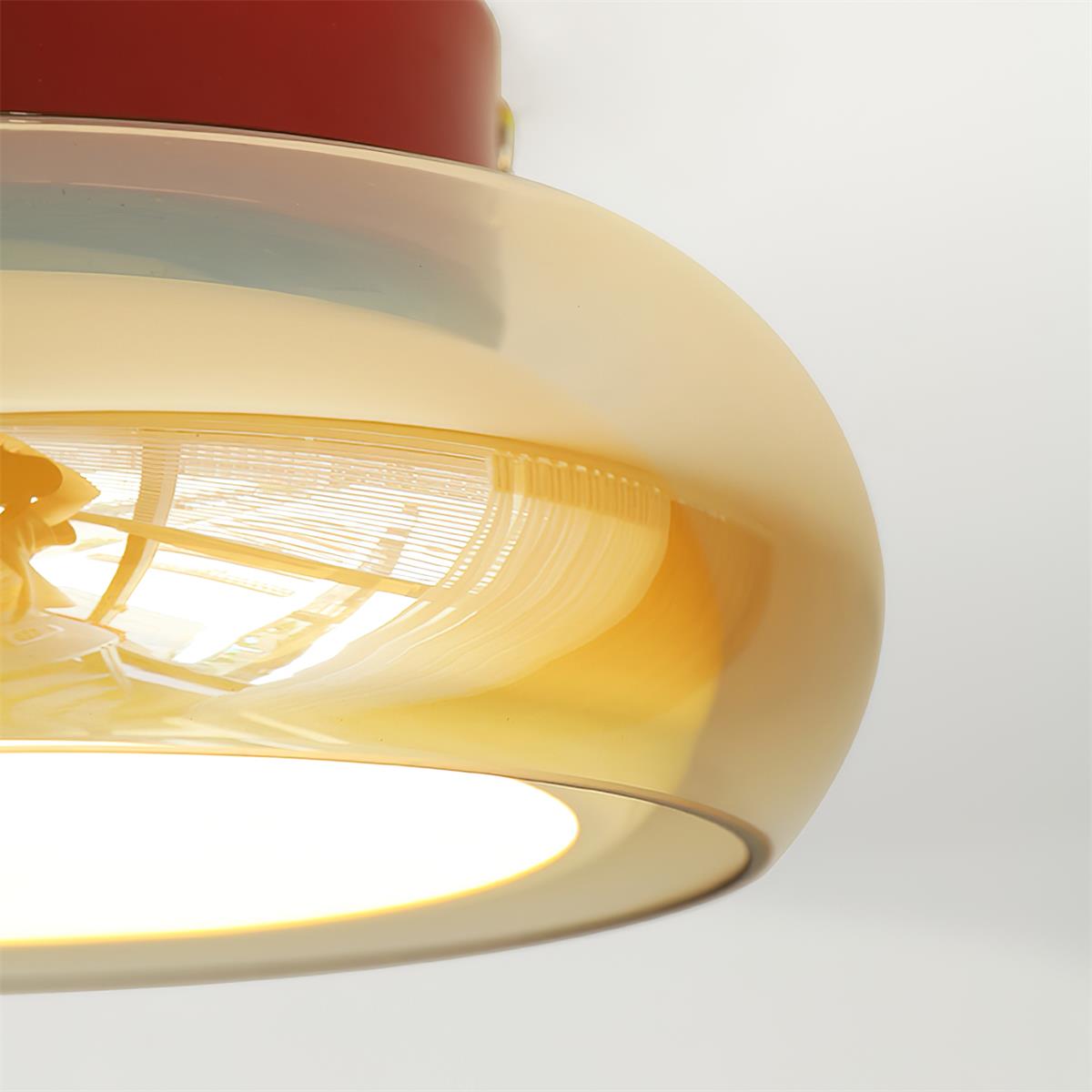 Lights & Brights Luxe Cognac Glass Flush Ceiling Light – Metal & Glass