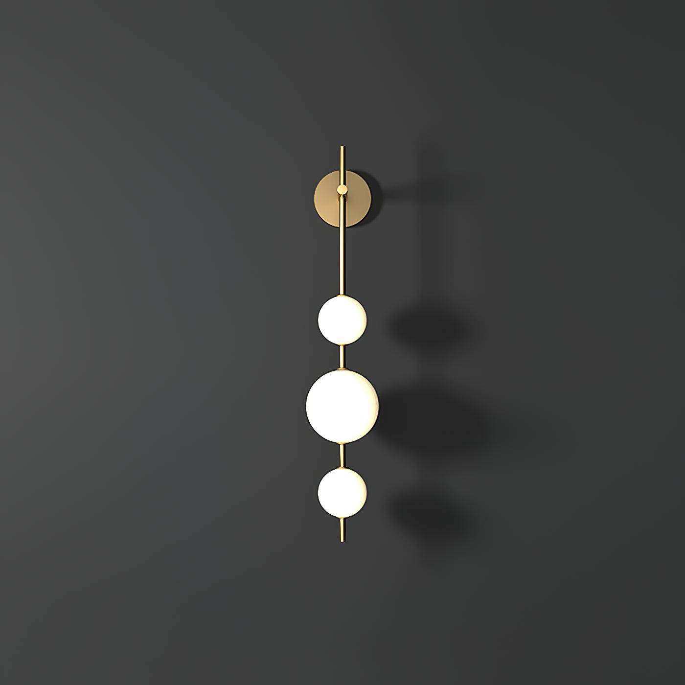 Lights & Brights Vertical Globe LED Wall Sconce – Metal & Glass