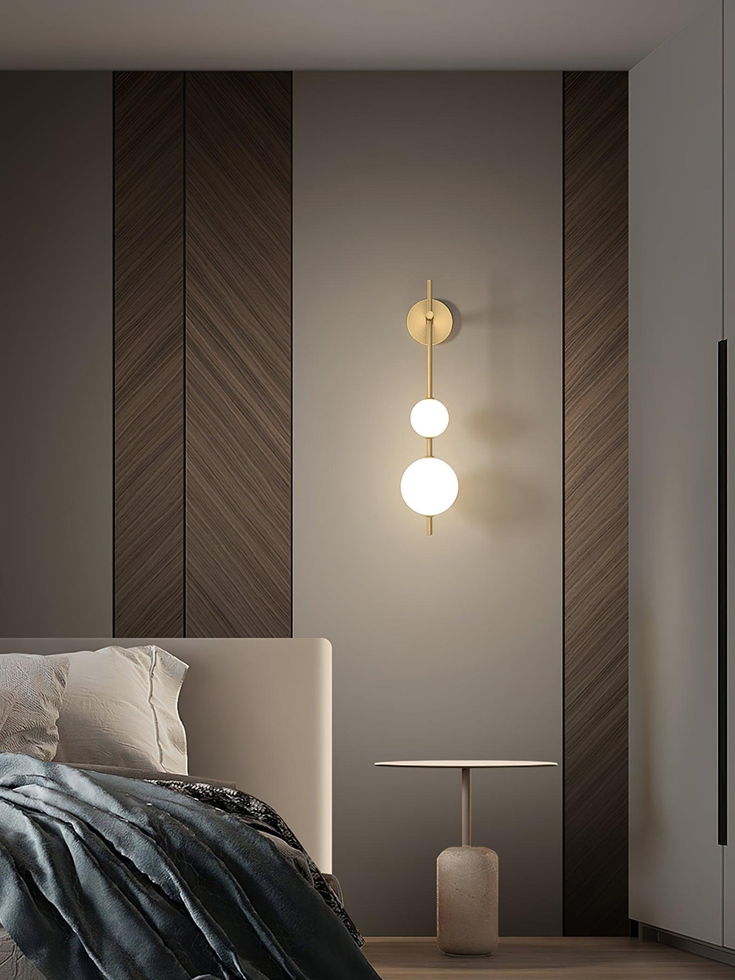 Lights & Brights Vertical Globe LED Wall Sconce – Metal & Glass