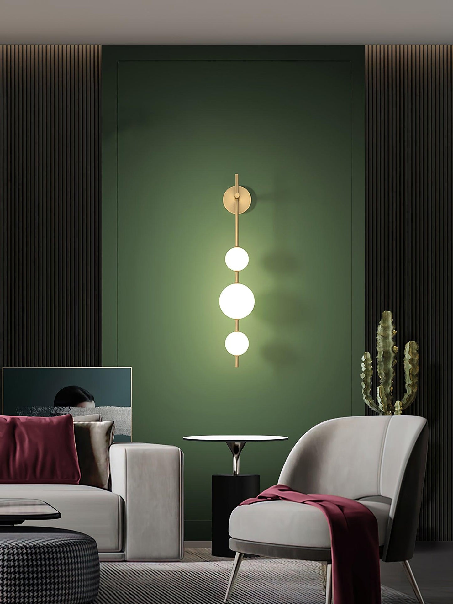 Lights & Brights Vertical Globe LED Wall Sconce – Metal & Glass
