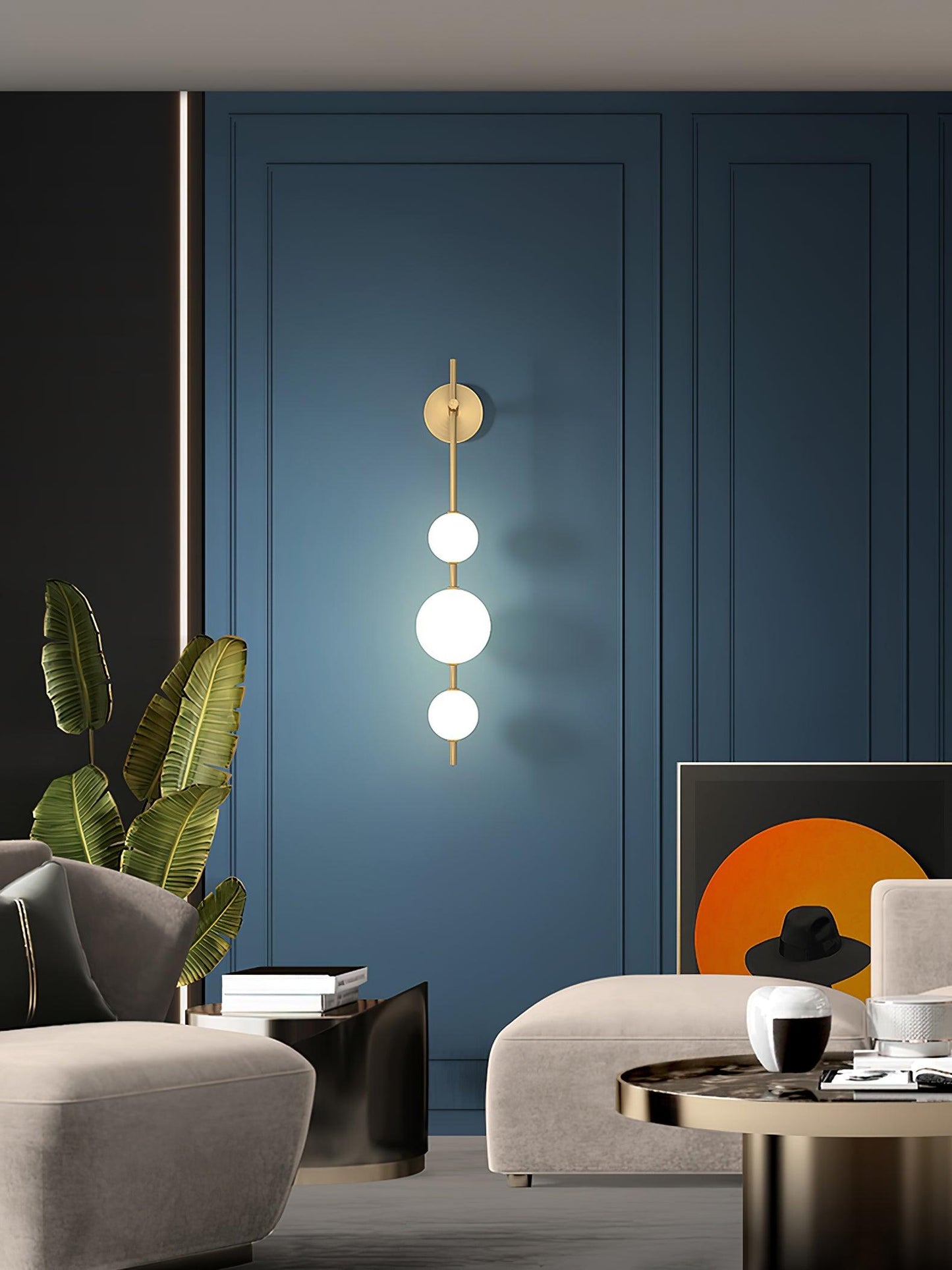 Lights & Brights Vertical Globe LED Wall Sconce – Metal & Glass