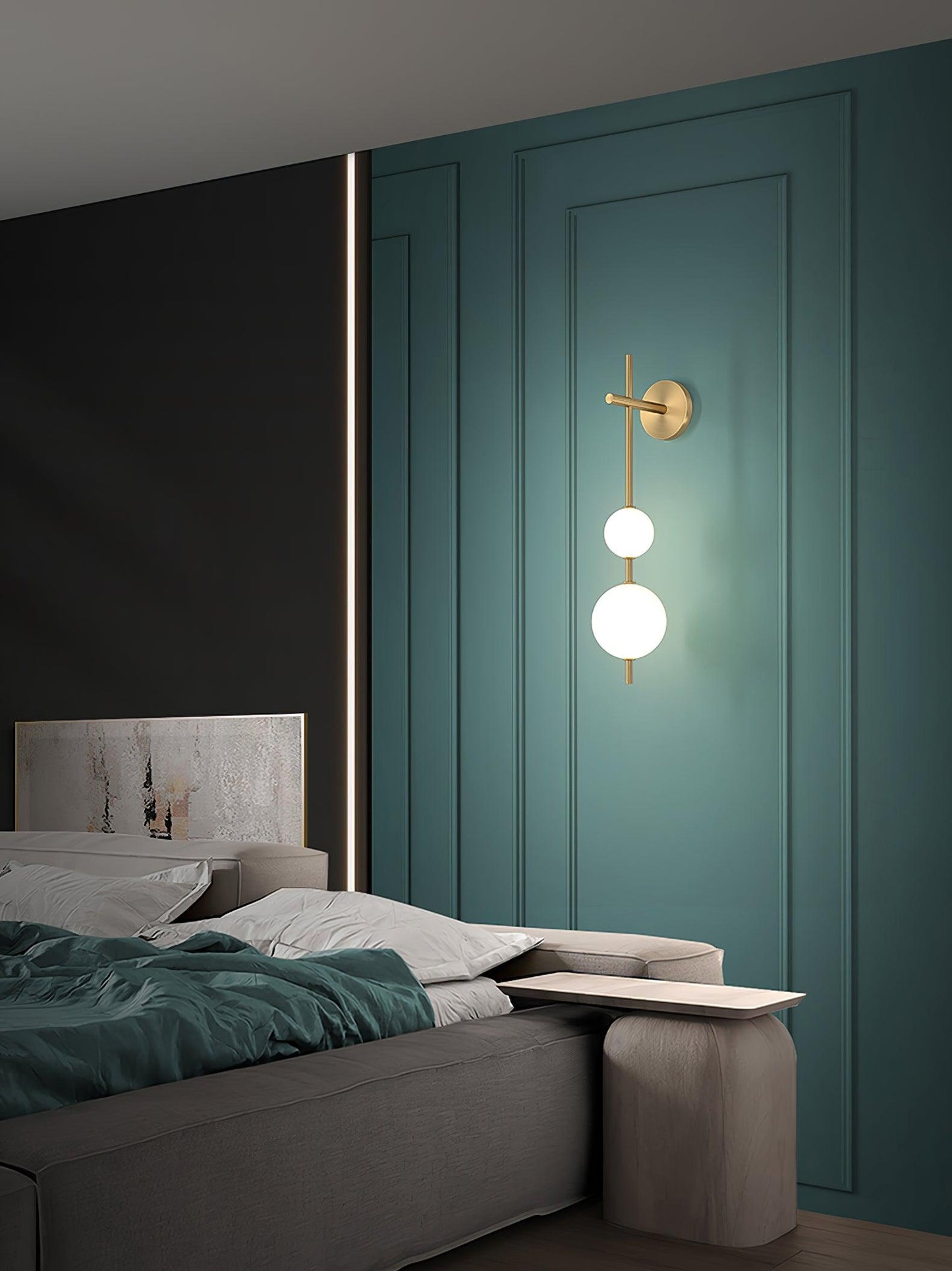 Lights & Brights Vertical Globe LED Wall Sconce – Metal & Glass