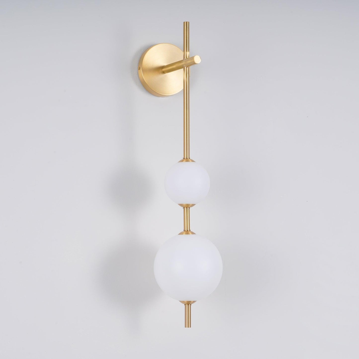 Lights & Brights Vertical Globe LED Wall Sconce – Metal & Glass