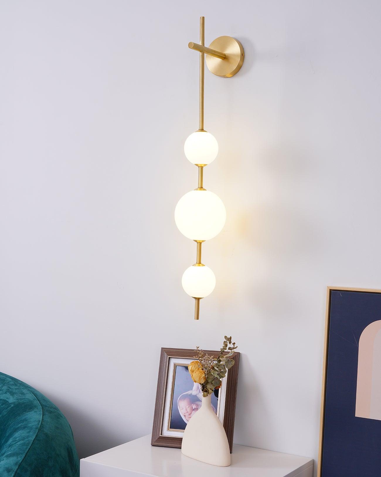 Lights & Brights Vertical Globe LED Wall Sconce – Metal & Glass