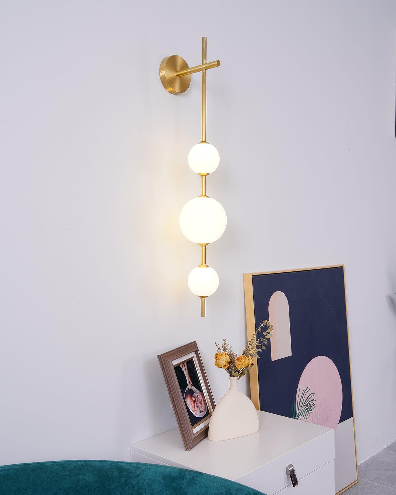 Lights & Brights Vertical Globe LED Wall Sconce – Metal & Glass