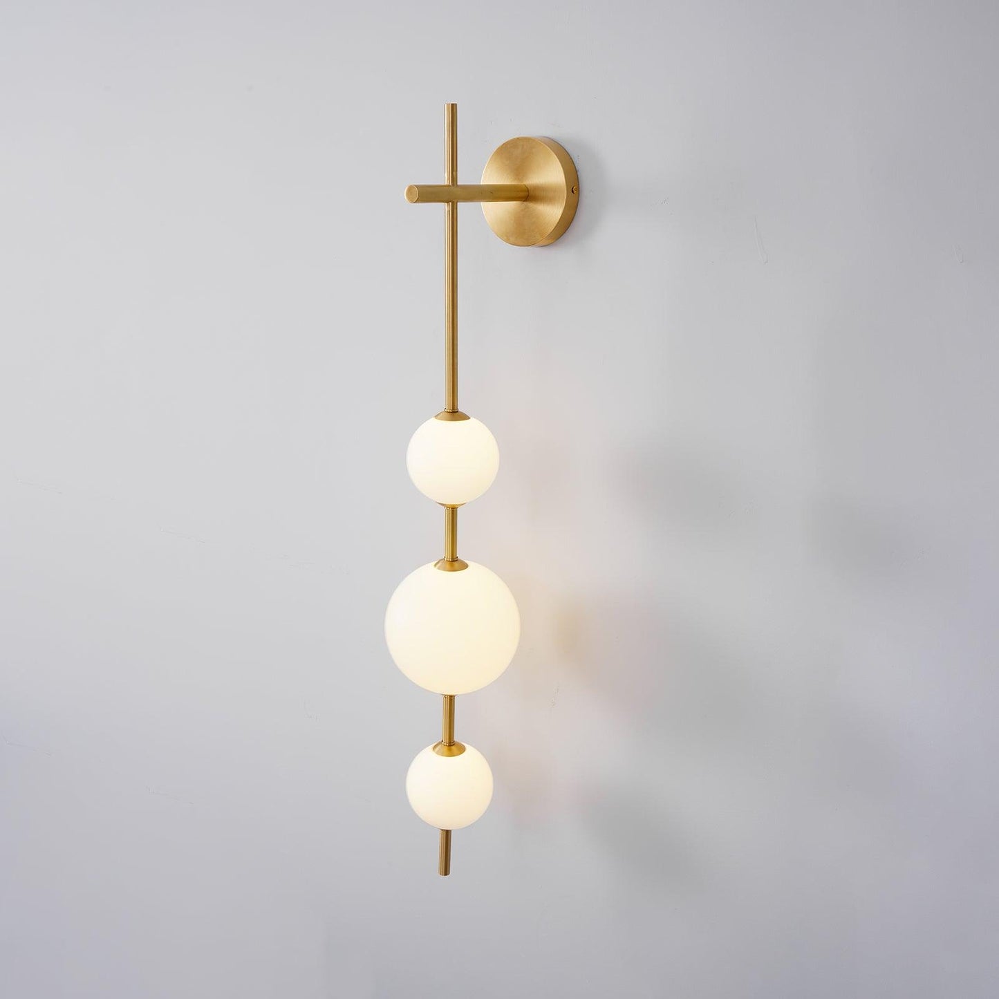Lights & Brights Vertical Globe LED Wall Sconce – Metal & Glass