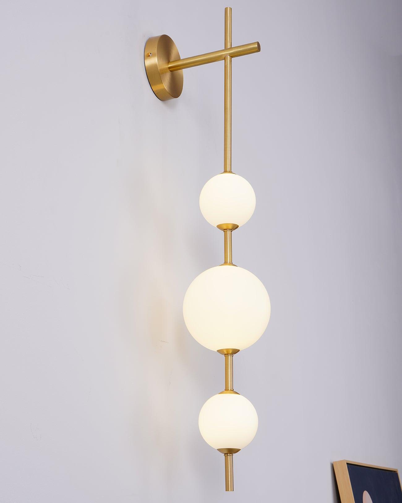 Lights & Brights Vertical Globe LED Wall Sconce – Metal & Glass