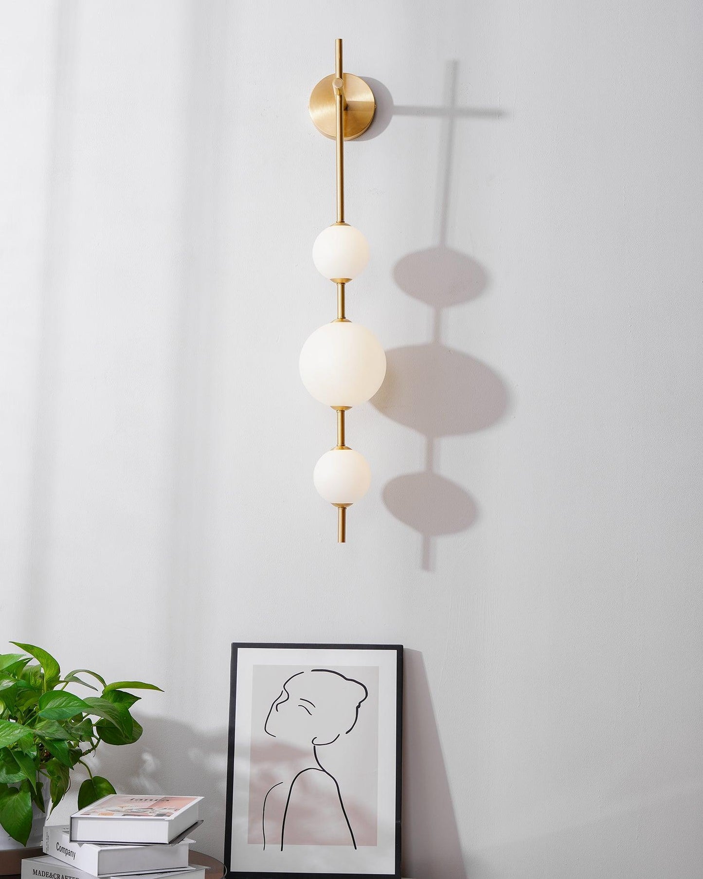 Lights & Brights Vertical Globe LED Wall Sconce – Metal & Glass