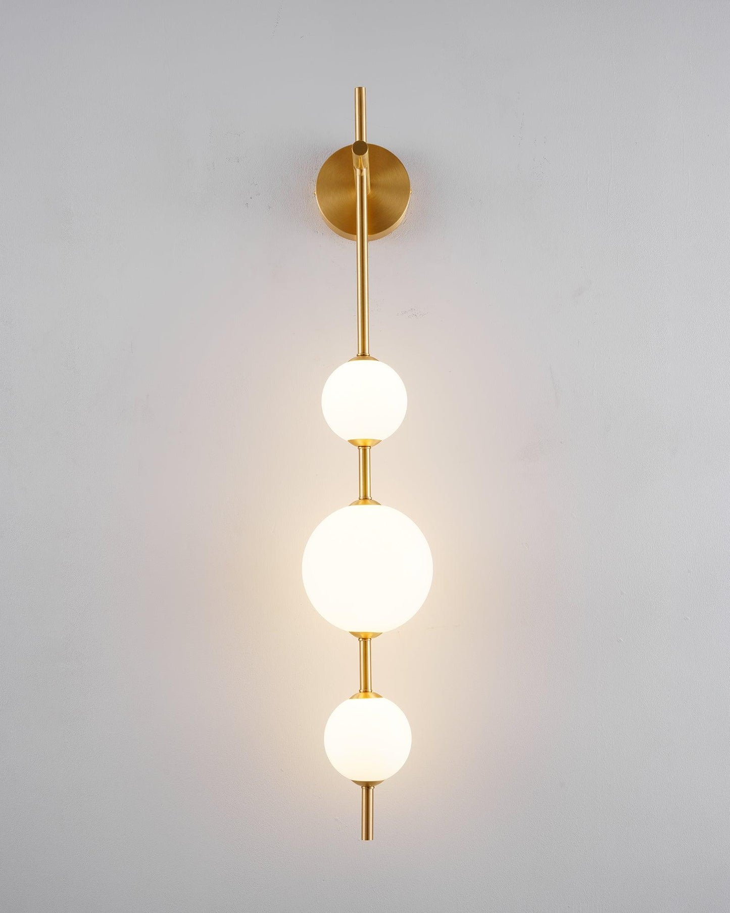 Lights & Brights Vertical Globe LED Wall Sconce – Metal & Glass